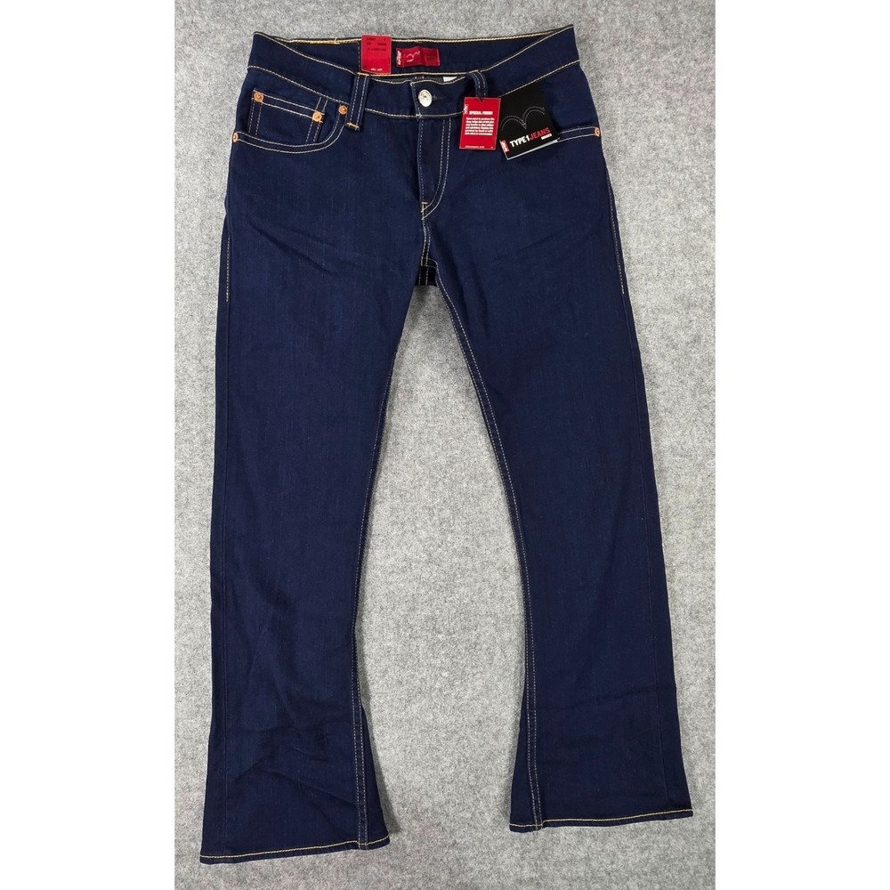 NWT  2003 Levis Type 1 Tough Boot/Flare Women's 12M 36x32 Dark Denim NEW